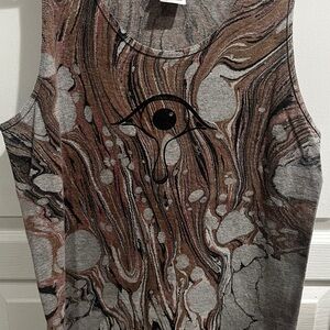 Glow-in-the-dark/Blacklight Tank Top in Gray and Brown